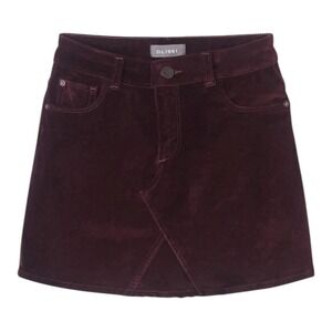 DL1961 Jenny Velveteen Skirt Girls Size 14 Burgundy Manor Mini 256725 Winter